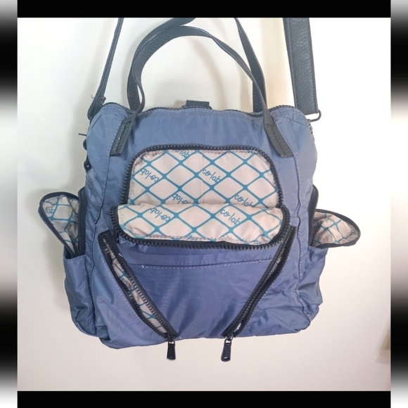 Co-Lab Grey Travel Bag Crossbody Backpack Multi-zipper - Picture 13 of 14